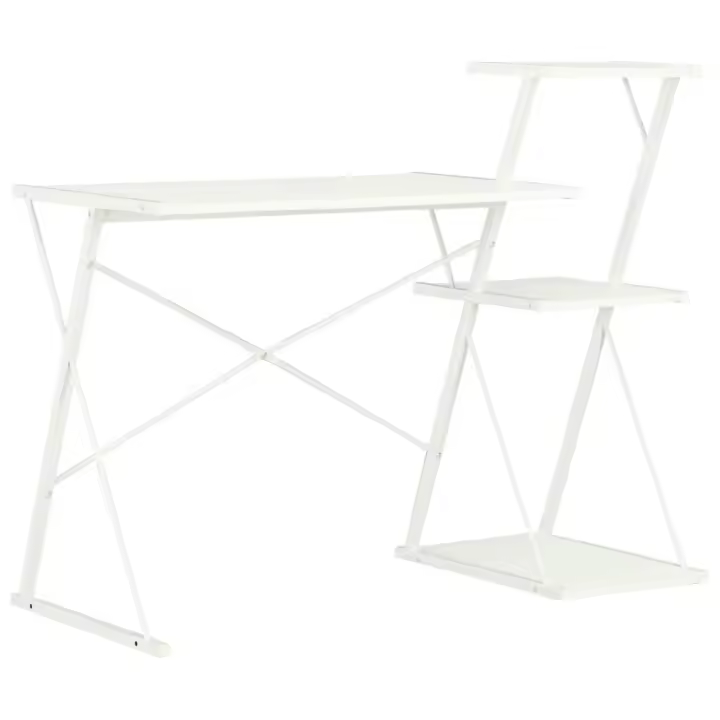 vidaXL ESCRITORIO CON ESTANTERÍA BLANCO 116X50X93 CM - 1