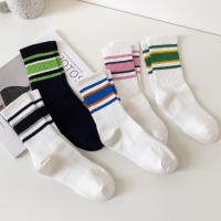 Calcetines De Mujer 5 Pares Calcetines Deportivos Estampados Para Otoño E Invierno Transpirables Y Cómodos De Medio Tamaño - details 4