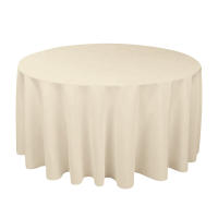 Mantel Redondo De Seda Blanca Resistente Al Agua Para Boda Cubierta De Overlay Brillante Y Suave Para Banquete Decoración De Mesa - details 14