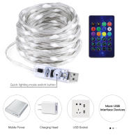 Luz De Fairy LED RGBIC WS2812B Controlable Por Bluetooth USB Cadena De Luces Para Decoración De Hogar Boda Fiesta Ambiente - details 2