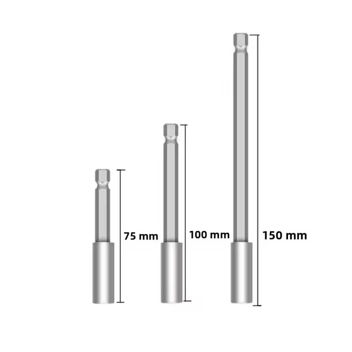 Taladro Eléctrico Rodillo De Transferencia Rápida Hexagonal 3/4PC Herramienta De Desmontaje Self-Locking Extension Rod Alloy Steel Antideslizante Magnético - 1