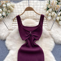 Vestido De Encaje Sin Hombros Para Mujer REALEFT Verano Elegante Sólido Ajustado Con Lazo Estilo Bodycon Para Fiesta - details 21