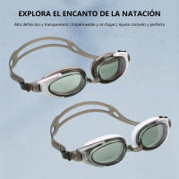 Gafas de Natación Antivaho de Diseño Bicolor Fashion，Gafas de natación expertas: Lentes de alta definición con tratamiento anti-niebla de larga duración, marco grande ergonómico para máxima adherencia - details 0