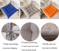 6 Cojines Cuadrados para Silla Cojines de Asiento de 40x40 Decoración del Hogar Cojín de Estera Acolada, Cómodo y Colorido, Ideal para Uso en Interior Exterior (Gris) - details 1
