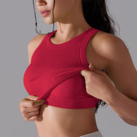 Sujetador Deportivo De 2 Niveles Para Mujer Sexy Yoga Alta Soporte Impacto Deporte Ropa Interior Correr Secado Rápido Top Deporte Gimnasio Con Almohadillas - details 16