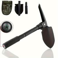 Shovel Multifuncional Plegable 4-en-1 Para Supervivencia Al Aire Libre Y Camping Durable Acero Inoxidable Con Sierra Y Abrebotellas - details 0