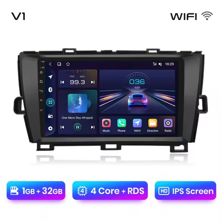 Junsun  Android 13 inalámbrico CarPlay Android Auto Radio para Toyota Prius 2009 2010 2011 2012 2013 2014 2015 2016 coche Multimedia navegación GPS autorradio - 1
