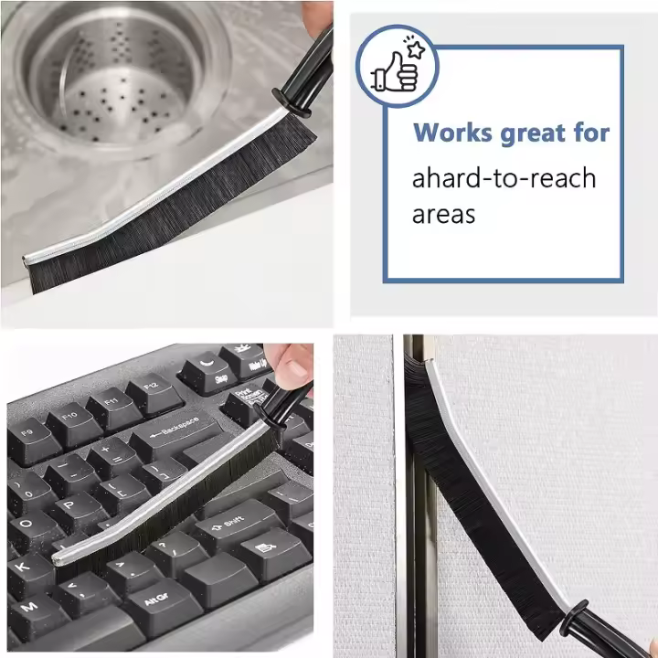Cepillo de limpieza de hendiduras de cerdas duras, para baños, cocina, ventanas DESDE ESPAÑA  MARKETPLACEXT - 1