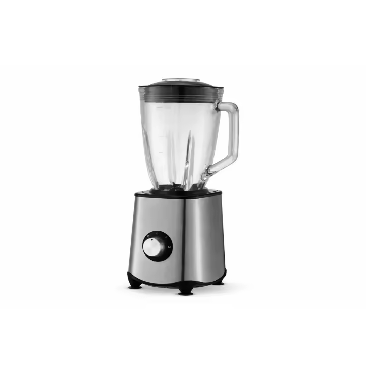 Batidora de vaso profesional de 1500 W con jarra de cristal de 1,5 L | Tritura hielo | 2 velocidades + pulso | Cuchillas de titanio 6 hojas | Antideslizante - 1