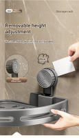 Estante De Almacenamiento Para Baño Con Ventosa En Esquina Sin Perforar Soporte Para Champú Organizador De Baño Material ABS Tipo De Montaje En Pared - details 8
