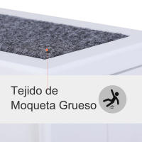 PawHut Escalera para Mascotas 3 Peldaños con Espacio de Almacenaje y Alfombra Antideslizantes Portátil Madera para Vehículo Carga 30 kg 40,5x44,5x38 cm - details 5