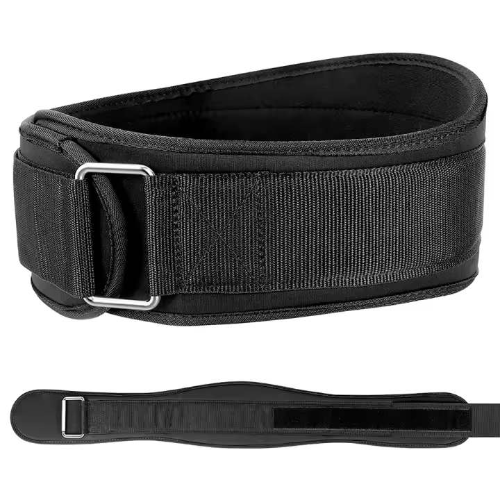 Cinturón De Pesas Para Gimnasio Ajustable Soporte De Cintura Para Squat Dumbbell Barbell Muay Thai Deadlifts Fitness Negro Y Azul - 1