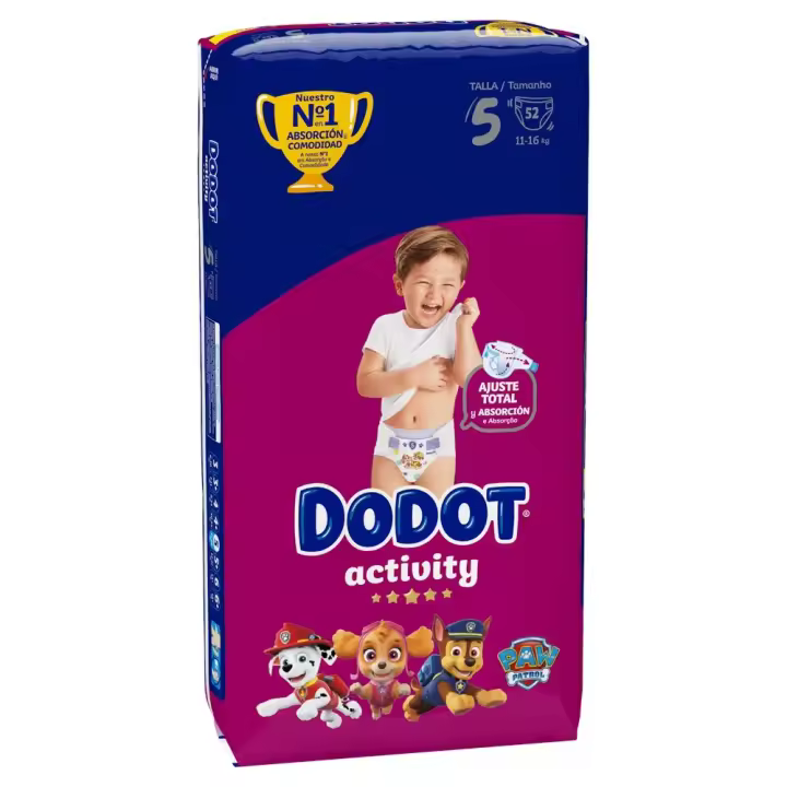 Dodot Activity  Talla 5 Pañales Bebé 52 unidades - 1