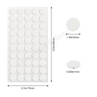 Cinta Adhesiva Doble Cara Redonda De 50 Puntos 1/1.5/2cm Para Decoración De Fiestas Pegatinas Pequeñas Removibles Sin Rastro - details 0