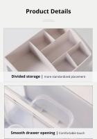 Caja De Almacenamiento Para Maquillaje De Plástico Transparente Con Cuatro Capas Y Tres Cajones Para Escritorio Organizador De Cosméticos Estilo Cajón Para Mesa De Vestir - details 5
