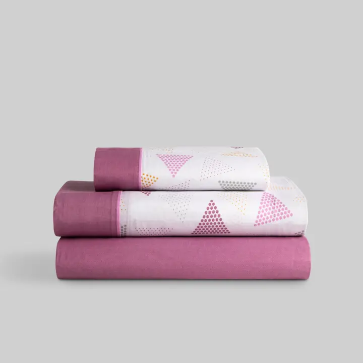 Llartextil Juego de Sábanas Karamelo Fannie Vino - Transpirables y Duraderas - 1