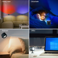 Lámpara De Pared Recargable Operada Por Batería Con Control Remoto Y Toque RGB Lámpara Magnética Montada En La Pared Para Dormitorio/Lectura - details 7