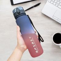 Botella Deportiva De Plástico Reutilizable Motivacional De Gran Capacidad 500ML/650ML/1000ML a Prueba De Fugas Para Viajes Al Aire Libre Y Gimnasio - details 6