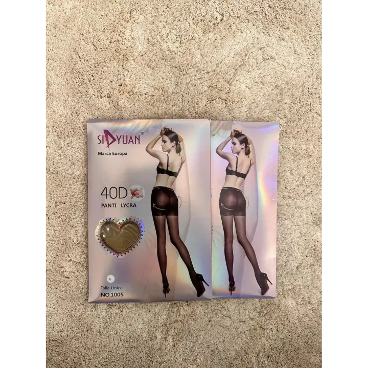 MEDIAS DE MUJER 40 DENS-pack de 2 medias de lycra muy resistente -panty de mujer -panty para vestir .medias PUSH UP, cintura reforzado con elastico confort. medias punta transparente.tallas unica .3 tonos para elegir. - 1