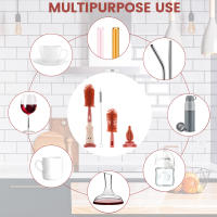 Cepillo De Limpieza Para Botellas De Silicona Conjunto De Escobillas Para Limpiar Vajilla Y Conbotellas Herramienta De Limpieza De Cocina Color Rojo Y Azul - details 4