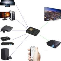 FGNS. HDMI(4K) Switch 5 A 1,Conmutador HDMI 4K de 5 Puertos con Control Remoto IR,1080P HD Video HDMI 5 en 1 Fuera,para Aquellos con Interfaz HDMI HDTV Digital,decodificador,DVD, Xbox360 y Otros Dispositivos - details 4