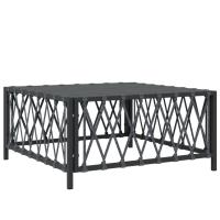 vidaXL Mesa de jardín tela tejida antracita 70x70x34 cm Blanco, Antracita, Conjunto Terraza Muebles Jardín Exterior Juego de Muebles de jardín Mueble Jardín Exterior Muebles de Salon Exterior - details 0