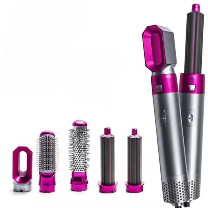 Cepillo Secador De Pelo Profesional 5 En 1, Cepillo De Aire Caliente De 1100W, Rizador De Pelo AutomáTico, Alisador, Rizador - 1