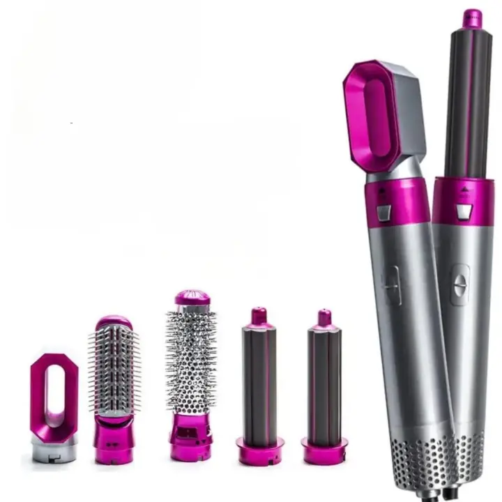 Cepillo Secador De Pelo Profesional 5 En 1, Cepillo De Aire Caliente De 1100W, Rizador De Pelo AutomáTico, Alisador, Rizador - 1