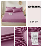 Sábana Ajustable De Color Sólido Protección De Muelles Para Cama Individual Doble Reina 100% Algodón 200TC Funda De Sábanas Con Banda Elástica - details 10