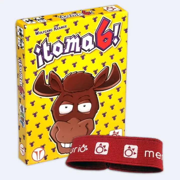 Toma 6!, divertido juego de cartas familiar y Party Game en Español, Incluye Banda elástica gratis de regalo, juegos Mercurio - 1