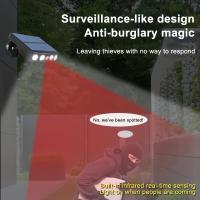 Lámpara Solar De Seguridad Con 4 LED 3 Modos Impermeable Para Jardín Luz Nocturna De Sensor De Movimiento Decorativa Fuente De Energía Solar - details 1