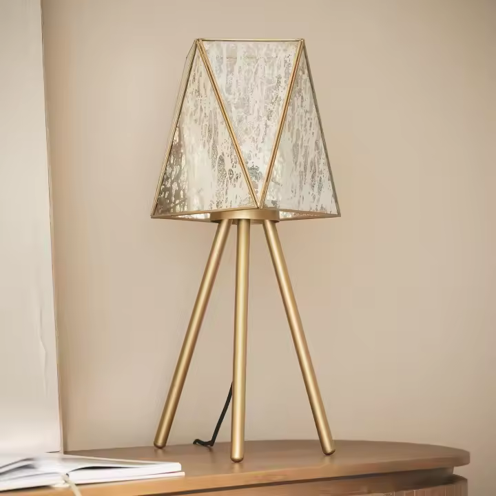 Ledkia Lámpara de Mesa Metal y Cristal Mattina  ILUZZIA Dorado - 1