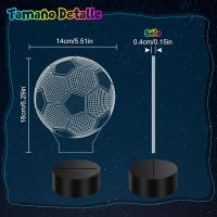 Gift de Fútbol para Niños 8 10 Años, 3D LED Lámpara de Noche with Remote Control, Cumpleaños Navidad Decoración  football - details 4
