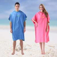 Poncho De Playa Con Capucha Para Adultos Toalla De Natación Con Capucha Microfibra Toalla De Baño Para Cambio Rápido Después De La Natación O Uso En La Playa - details 1