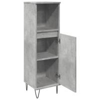 vidaXL Armario de baño madera contrachapada gris hormigón 30x30x100 cm - details 4