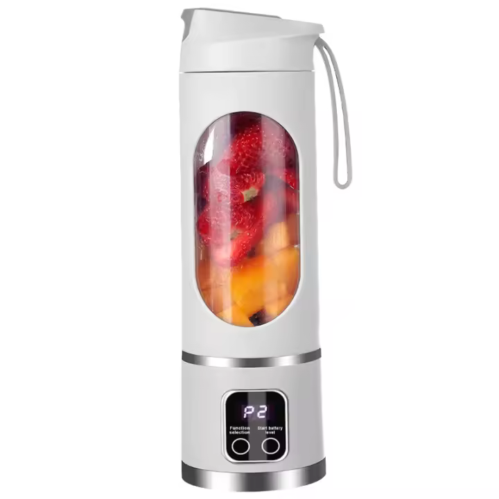 Batidora Portátil para Smoothies，Picadora de Frutas Eléctrica Portátil de Acero Inoxidable Capacidad de 450ml - 1