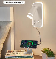 Lámpara De Pared LED Rotativa Con USB Y Sombrilla De Acrílico Cuerpo Metálico Para Habitación Hotel Estilo Moderno Con Iluminación Dimmable Para Lectura Y Foyer - details 3