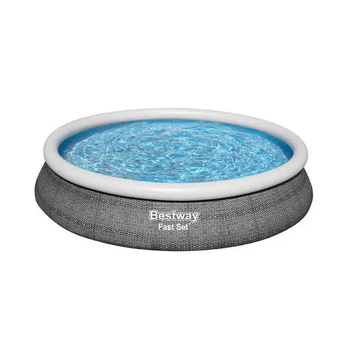 Bestway Piscina Hinchable Adulto Aro Ratan con Depurador 475x84 cm Jardin 57313 - 1