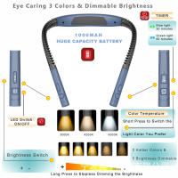 Lámpara colgante de cuello LED, lámpara de lectura con protección ocular, lámpara de mesa, lámpara para correr, lámpara de lectura de cuello, lámpara de belleza, lámpara colgante de cuello - details 1