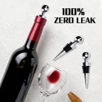 Tapones de botellas de vino, 6 tapones de vino de acero inoxidable reutilizables para ahorrar botellas, corchos de vino a prueba de fugas para vino, champán - details 2