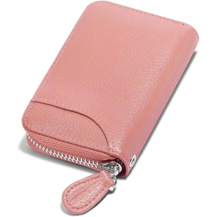 Pequeño Delgado with fundas RFID para tarjetas de Crédito, Organizer de tarjetas de débito y dinero, billetera with portamonedas para Gift de Mujer - 1