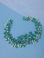 Diadema De Lujo Con Cristales Y Perlas Para Bodas Y Fiestas Accesorio De Cabello De Novia Corona De Joyas Adorno De Vino Típico Adulto Tamaño 56 - details 3