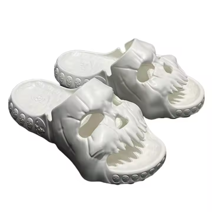 Zapatillas Cráneo Sola Banda Toboganes Gruesos Verano Almohadas Plataforma - 1