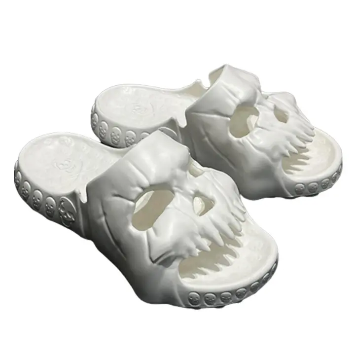 Zapatillas Cráneo Sola Banda Toboganes Gruesos Verano Almohadas Plataforma - 1