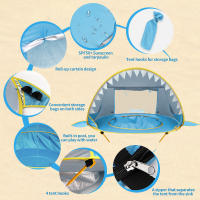 Carpa De Playa Para Bebé Con Piscina Protección UV Pop up Portátil Sombrilla Para Niños Material De Poliéster Edad Recomendada 3-12 Años - details 2