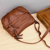 Bolso De Hombro Para Mujer En PU Genuino Moda Y Versatilidad Regalo Ideal Para Chicas Y Adultas Mayores Con Cierre De Cremallera Y Bolsillo Interior - details 11