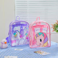 Mochila De PVC Transparente Con Diseño De Unicornio Para Niñas Mochila De Princesa Para Jardín De Infantes Y Escuela Para Niños - details 1