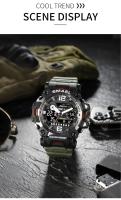 Reloj Militar SMAEL 8072 De Estilo Aleación Dual Pantalla Resistente Al Agua Deportivo Táctico Para Hombres Con Luz Nocturna Y Display Analógico-digital - details 10