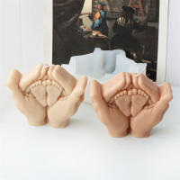 Molde De Velas De Silicona 3D Bebé Durmiendo En Mano Para DIY Agradecimiento Regalo Para Padres Decoración De Hogar Resina Gypsum - details 5