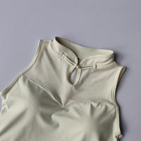 Deportiva Estilo Chino Con Almohadillas Fijas Recogidas Y Entrenamiento De Yoga Chaleco Deportivo Top De Running - details 2